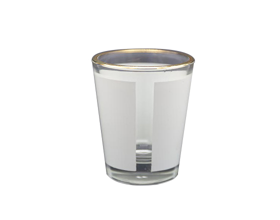1.5oz Shot Glass Mug With Gold Rim