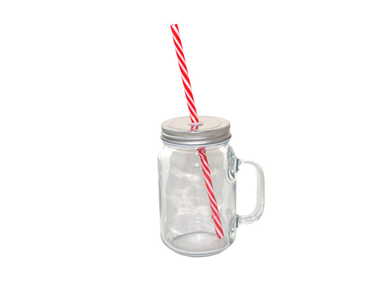 12oz Mason Jar with Straw(Clear)