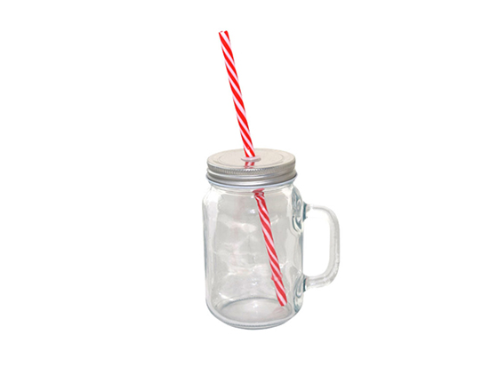 12oz Mason Jar with Straw(Clear)