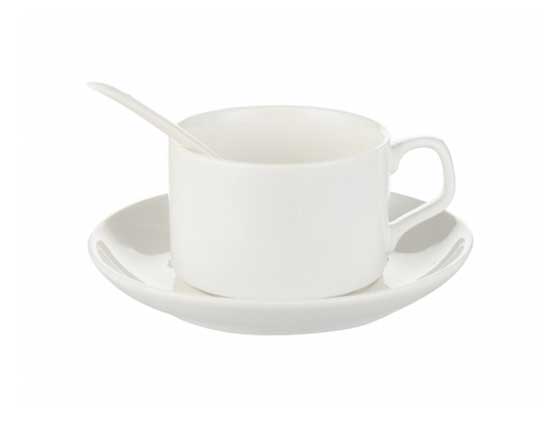5oz White Coffee Mug Set