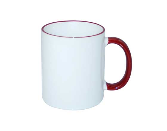 11oz Rim Handle Color Mug