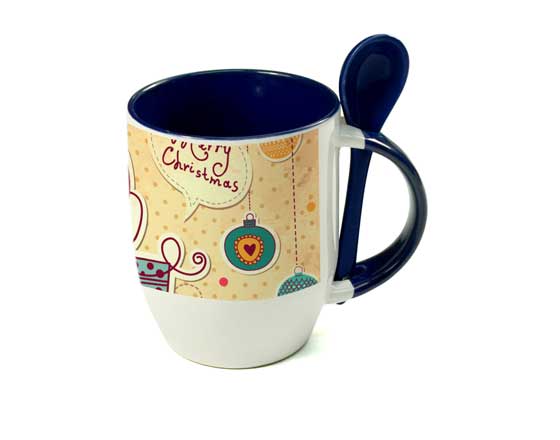 11oz Color Sublimation Spoon Mug