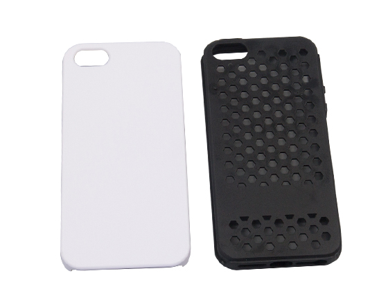 Sublimation Coated 3D 2 in 1 Phone case for iPhone5S