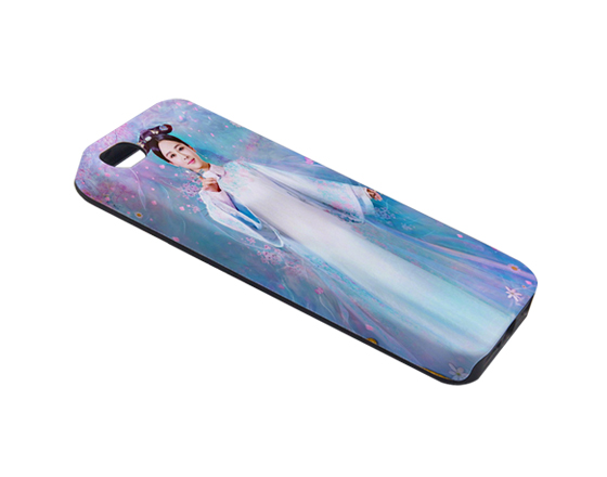 Sublimation Coated 3D 2 in 1 Phone case for iPhone5S