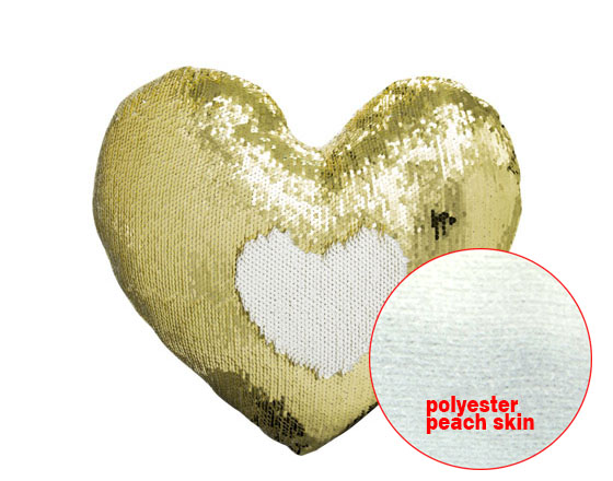 heart sequin pillow