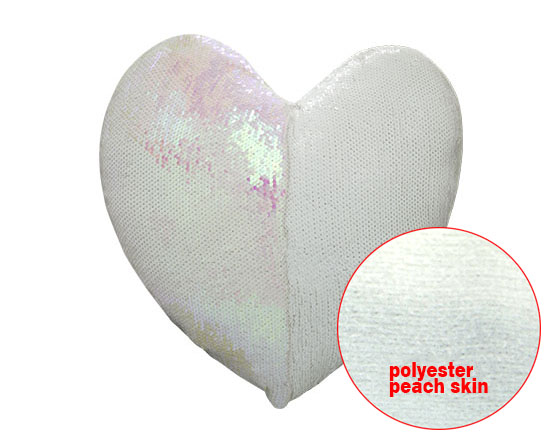 Heart Shape Sequin Pillow Cover (Pink)