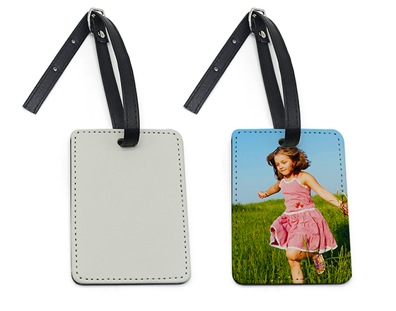Sublimation Double-Sided PU Leather Luggage Tag (Oil Spray)