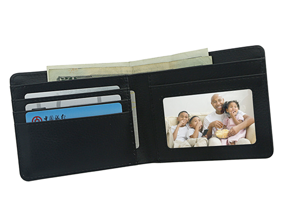 Sublimation PU Leather Men's Wallets With Photo