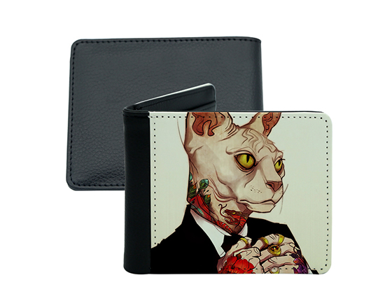 Sublimation PU Leather Men's Wallets With Photo