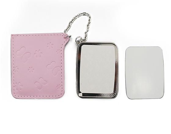 Sublimation Rectangle Shape Leather Cosmetic Mirror