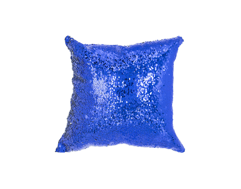 Sublimation Square Flip Magic Sequin Pillow Cover （Blue）