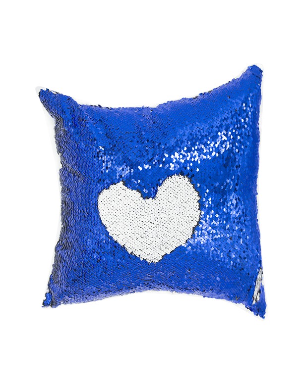 Sublimation Square Flip Magic Sequin Pillow Cover （Blue）