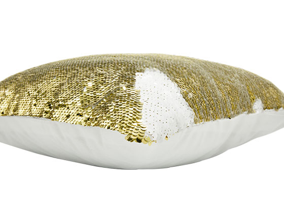 Sublimation Square Flip Magic Sequin Pillow Cover （Gold）