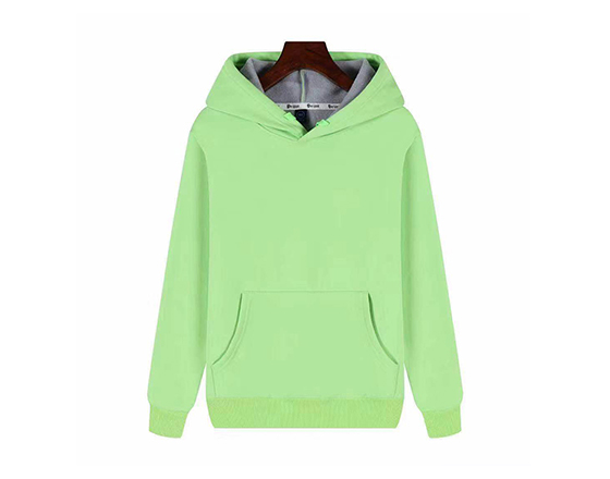Sublimation 500g Super Velvet Round Neck Hooded Pullover Tshirt (Green) 