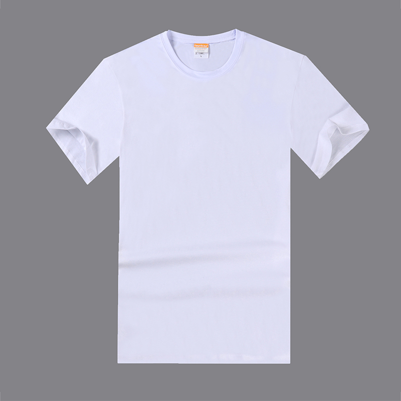 Sublimation 230g Inside Cotton Outside Polyester Round Neck Short Sleeves Tshirt