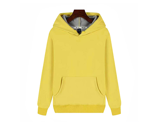 Sublimation 500g Super Velvet Round Neck Hooded Pullover Tshirt (Yellow)