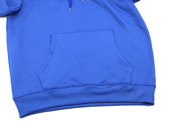 Sublimation 500g Super Velvet Round Neck Hooded Pullover Tshirt (Blue)