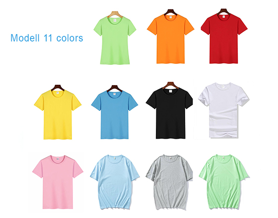Sublimation Polyester Printable 11Colors Modal Round Neck Short Sleeves Blank Ts