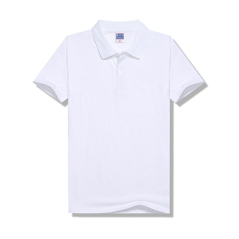 100% Polyester Sublimation Custom Pure White Modal 200g POLO Neck Tshirt 