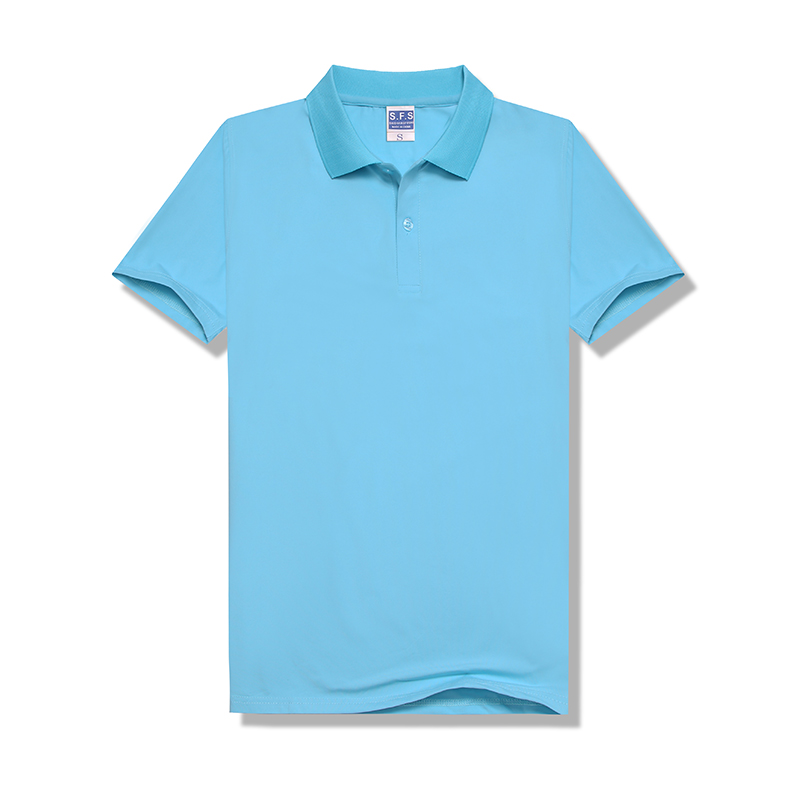 Sublimation Polyester Pure Blue Modal 200g POLO Neck Tshirt 