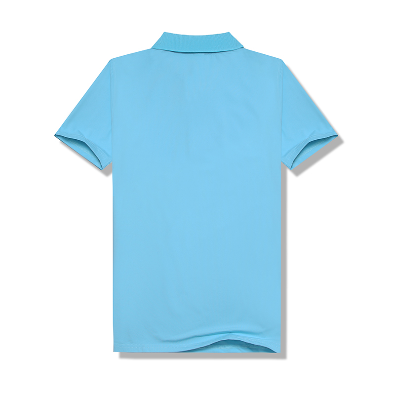 100% Polyester Sublimation Custom Pure Blue Modal 200g POLO Neck Tshirt 