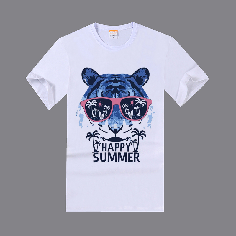 Sublimation Polyester Milk Slik 185g Round Neck Short Sleeves Tshirt 