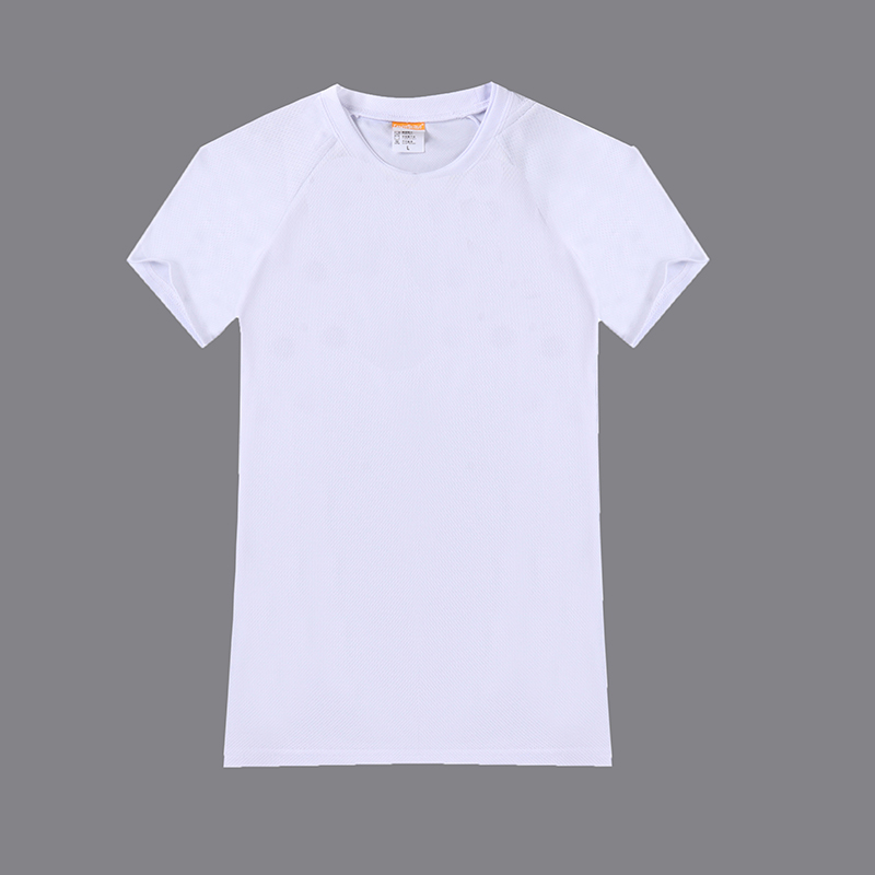 Polyester Mesh 180g Sublimation Round Neck Short Sleeves Tshirt