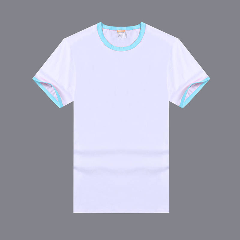 Sublimation High Quality Cotton Custom Color Edge 185g Round Neck Tshirt 