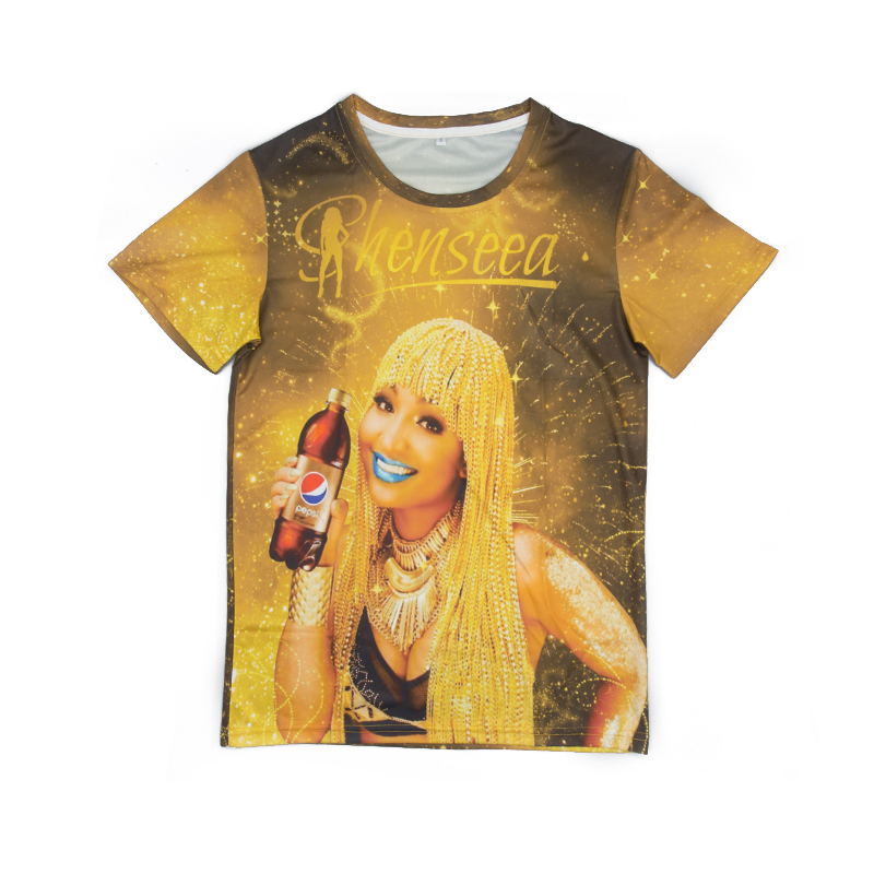 Sublimation Polyster Custom Full Printable Round Neck Tshirt 