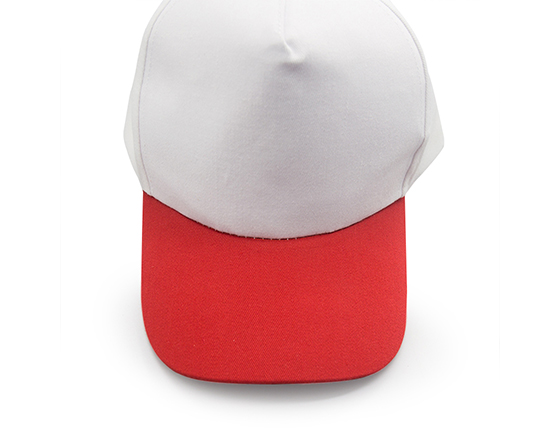 Customized Design Sublimation 5 Panel Two-Tone Color Cap Hat(Red)