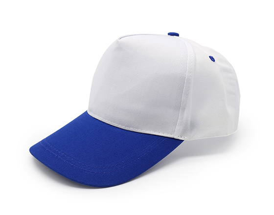 Customized Design Sublimation 5 Panel Two-Tone Color Cap Hat(Blue)