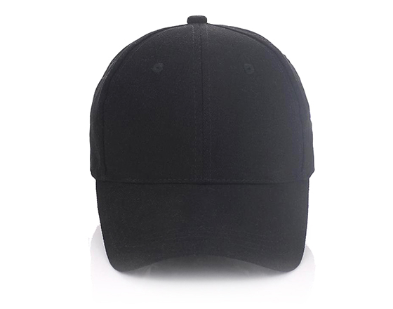 Customized Design Sublimation 5 Panel Pure Color Cap Hat(Black)