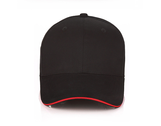 Customized Design Sublimation Color Edge Cap Baseball Hat(Black)