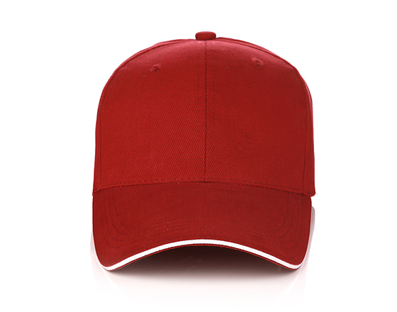 Customized Design Sublimation Color Edge Edge Cap Baseball Hat(Red)