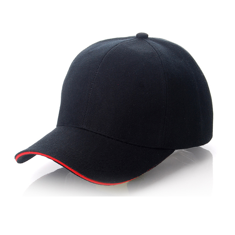 Customized Design Sublimation Color Edge Edge Cap Baseball Hat(Black)