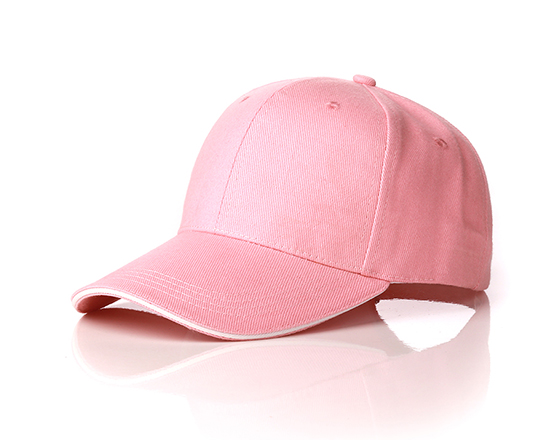 Customized Design Sublimation Color Edge Edge Cap Baseball Hat(Pink)