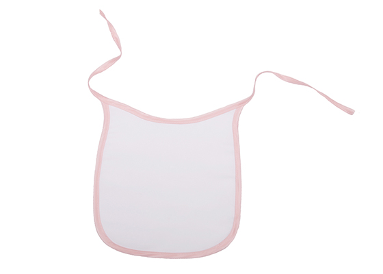 Custom Design Printable Sublimation Friendly Polyester Baby Blank Bibs(Pink) 