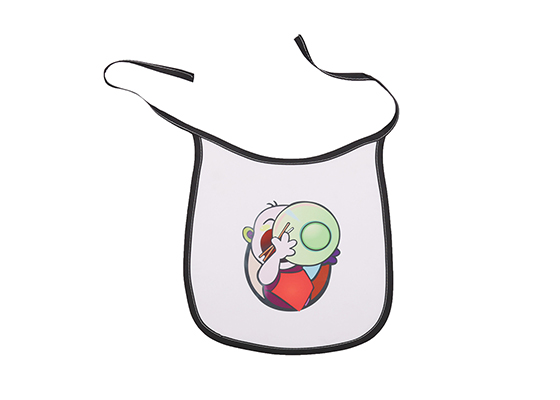 Custom Design Printable Sublimation Friendly Polyester Baby Blank Bibs(Black)