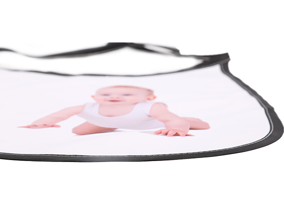 Custom Design Printable Sublimation Friendly Polyester Baby Blank Bibs(Black)