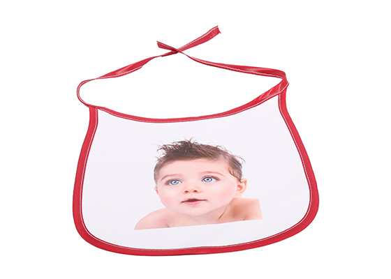 Custom Design Printable Sublimation Friendly Polyester Baby Blank Bibs(Red) 