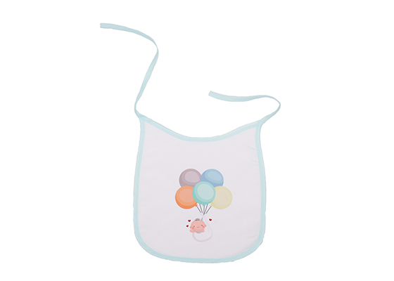 Custom Design Printable Sublimation Friendly Polyester Baby Blank Bibs(Green) 
