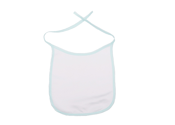 Custom Design Printable Sublimation Friendly Polyester Baby Blank Bibs(Green) 