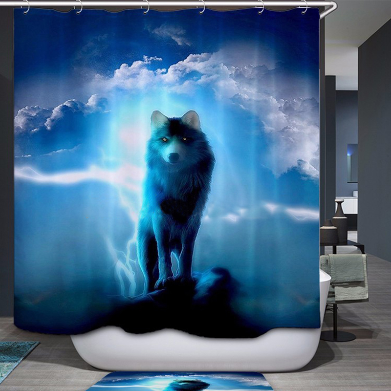 Waterproof DIY Custom Logo Printable Sublimation Blank Shower Curtain 