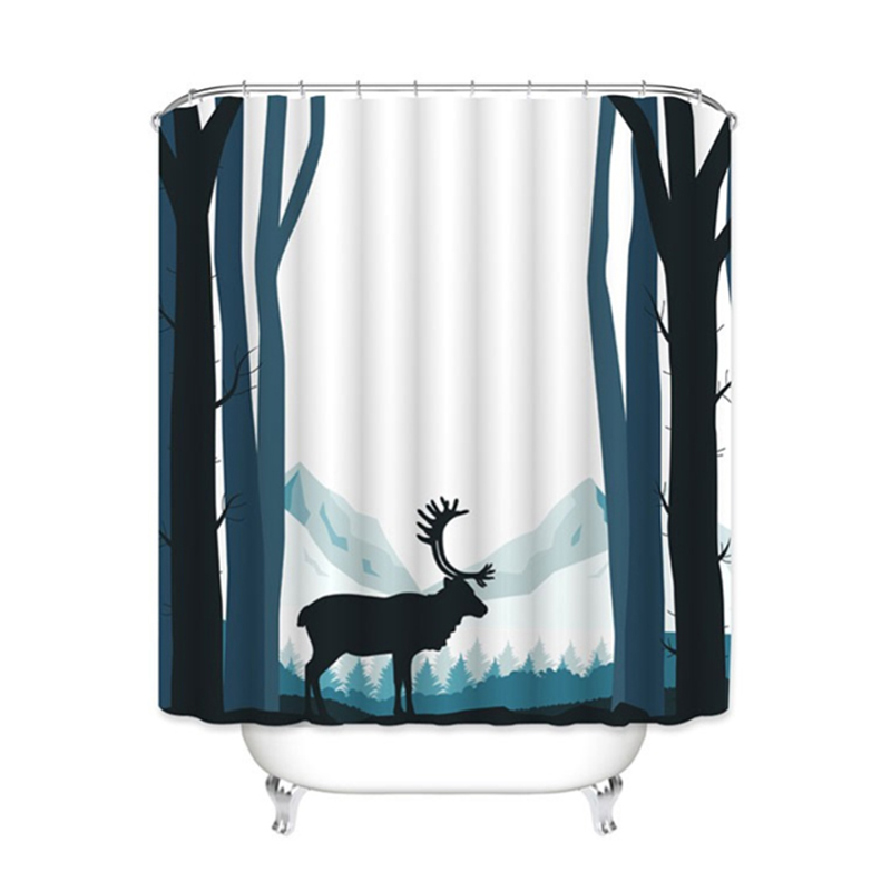 Waterproof DIY Custom Logo Printable Sublimation Blank Shower Curtain 
