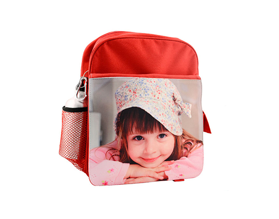 DIY Personalized Custom Bagpack Sublimation Blank Kids School Bag(Red)