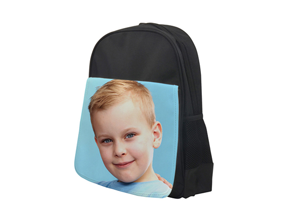 DIY Personalized Custom Bagpack Sublimation Blank Kids School Bag(Black)