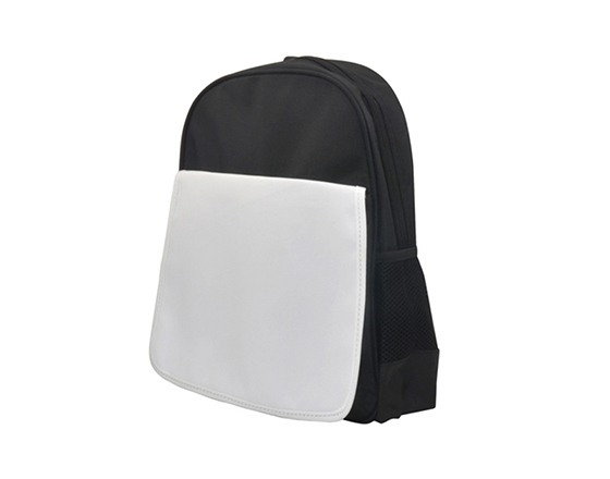 DIY Personalized Custom Bagpack Sublimation Blank Kids School Bag(Black)
