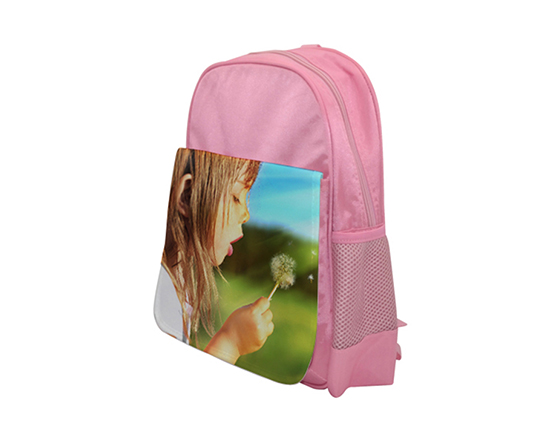 DIY Personalized Custom Bagpack Sublimation Blank Kids School Bag(Pink)