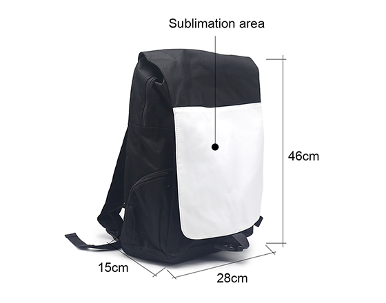  Custom Sublimation Black Adult Shoulder Sports Backpack 
