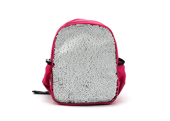 Sequin School Bag Sublimation Backpack (Blue)